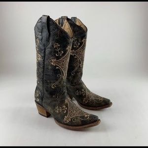Circle G Ladies Embroidered Cowboy Boots 8M